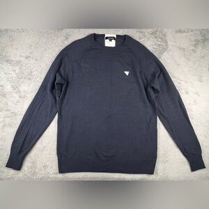 Macade Sweater Pullover Size Small Navy Blue Crewneck Cotton Blend Long Sleeve